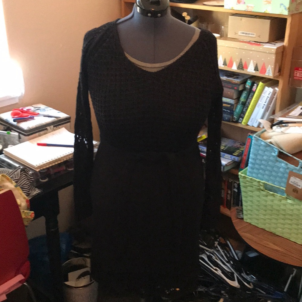BCBGMaxazria Knit work dress with sash
